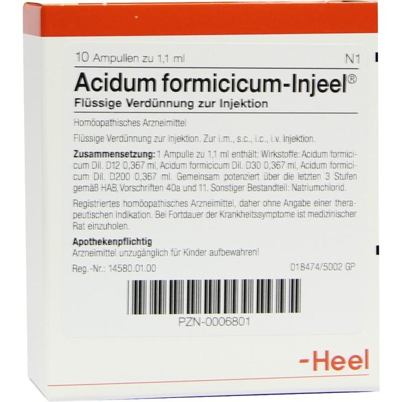ACIDUM FORMICICUM INJEEL Ampullen