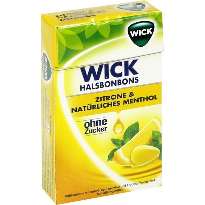 WICK Zitrone & natürliches Menthol Bonb.o.Zucker