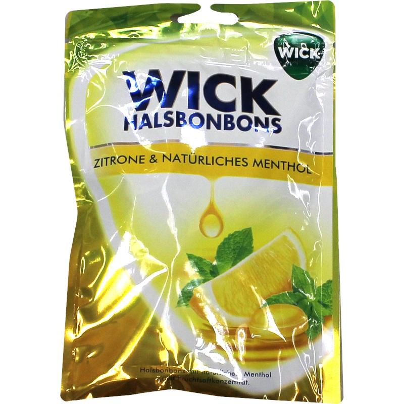 WICK Zitrone & natürliches Menthol Bonb.m.Zucker