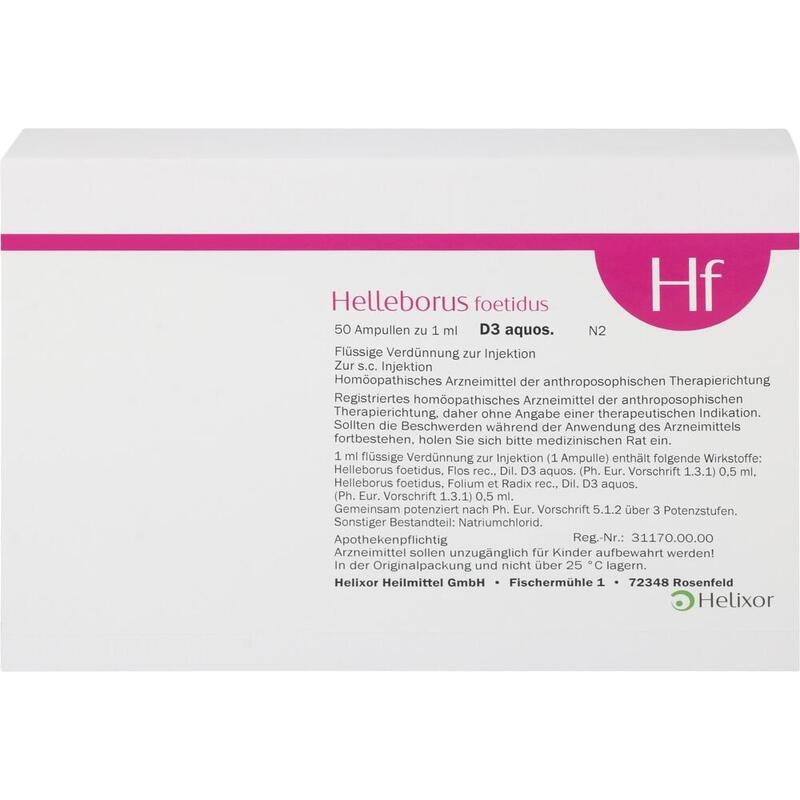 HELLEBORUS FOETIDUS aquos. D 3 Ampullen