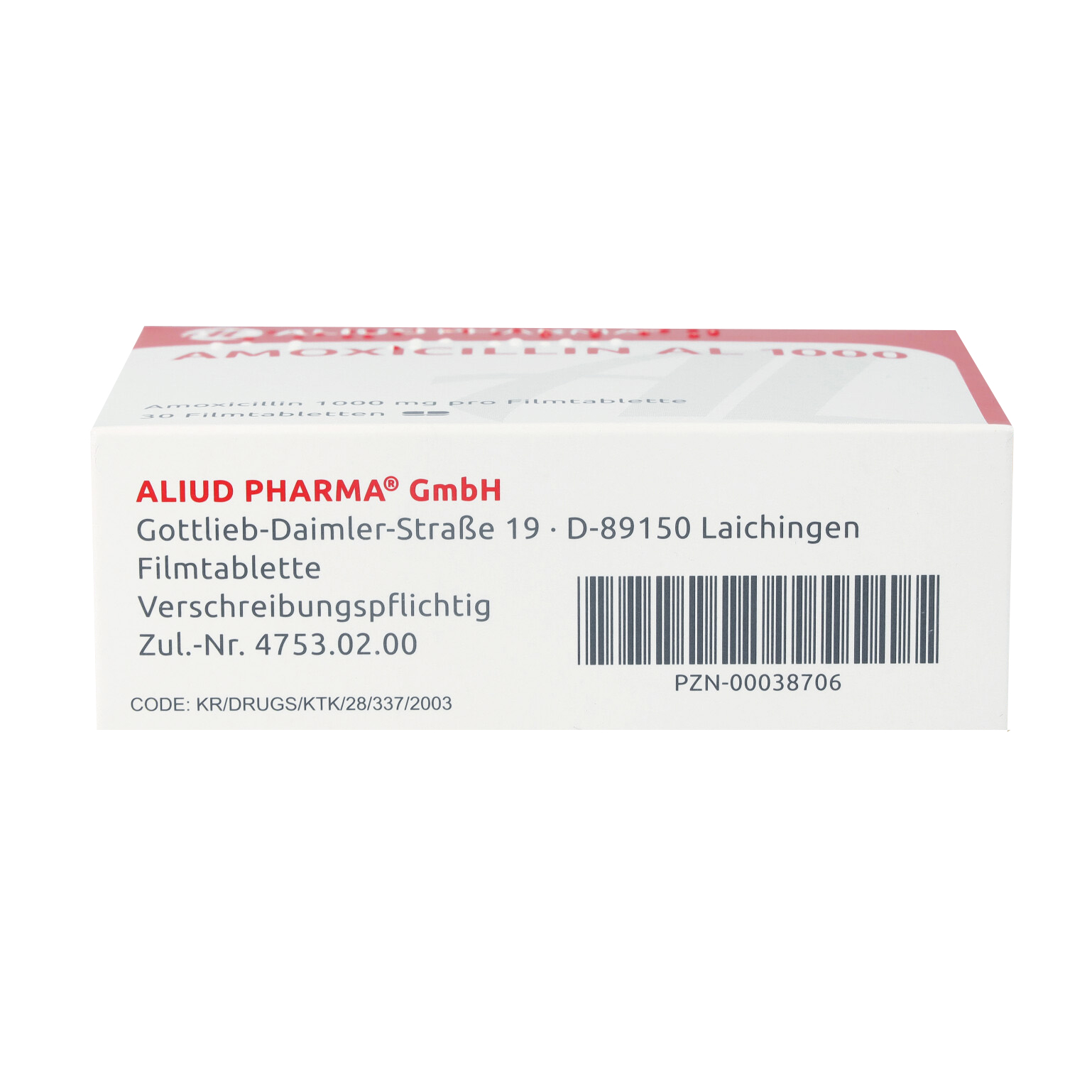 AMOXICILLIN AL 1000 Filmtabletten