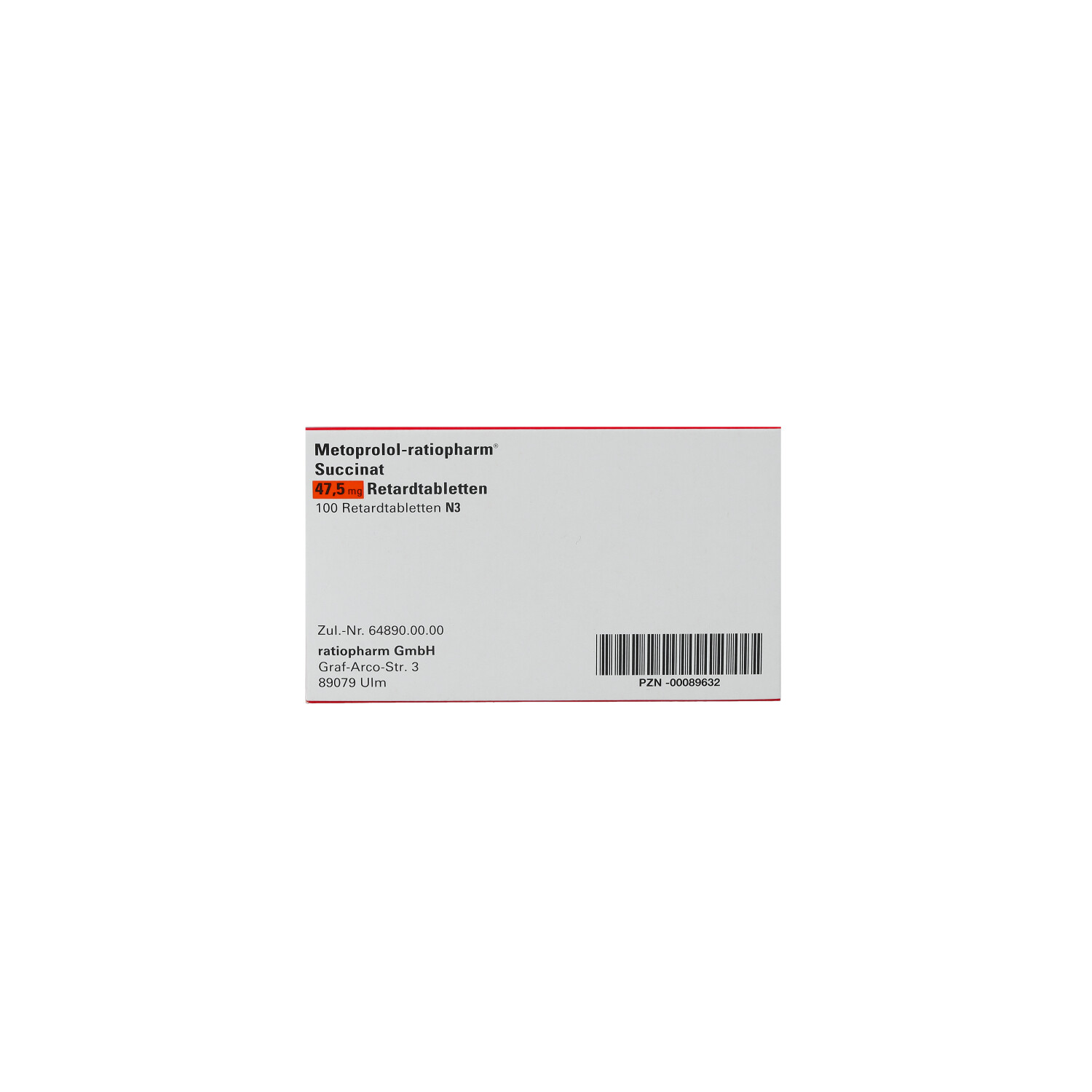 METOPROLOL-ratiopharm Succinat 47,5 mg Retardtabl.