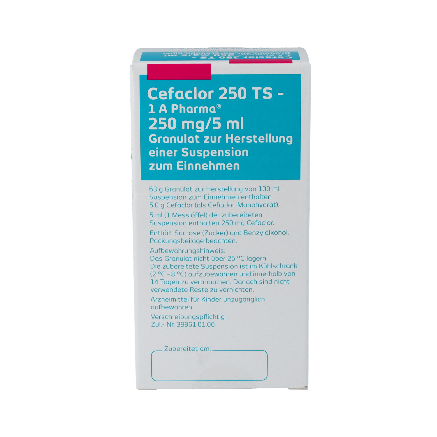 CEFACLOR 250 TS-1A Pharma Gran.z.Susp.-Herstell.