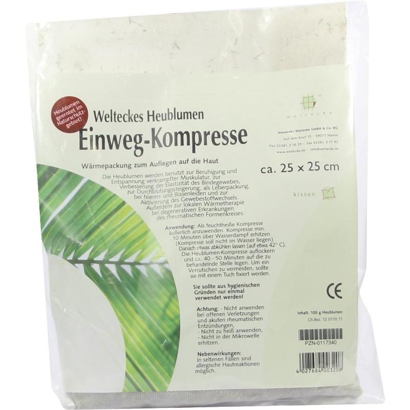 HEUBLUMEN EINWEG-Kompresse 25x25 cm