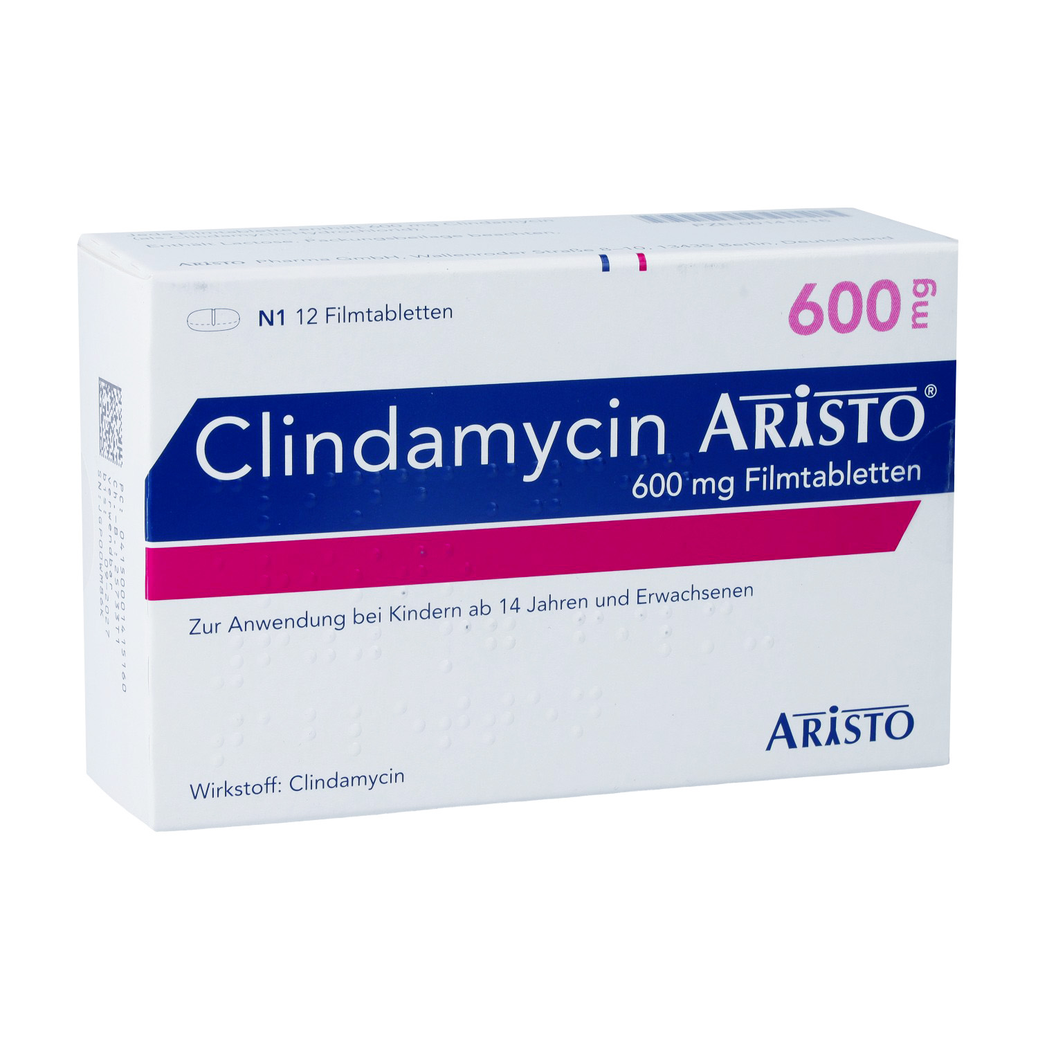 CLINDAMYCIN Aristo 600 mg Filmtabletten