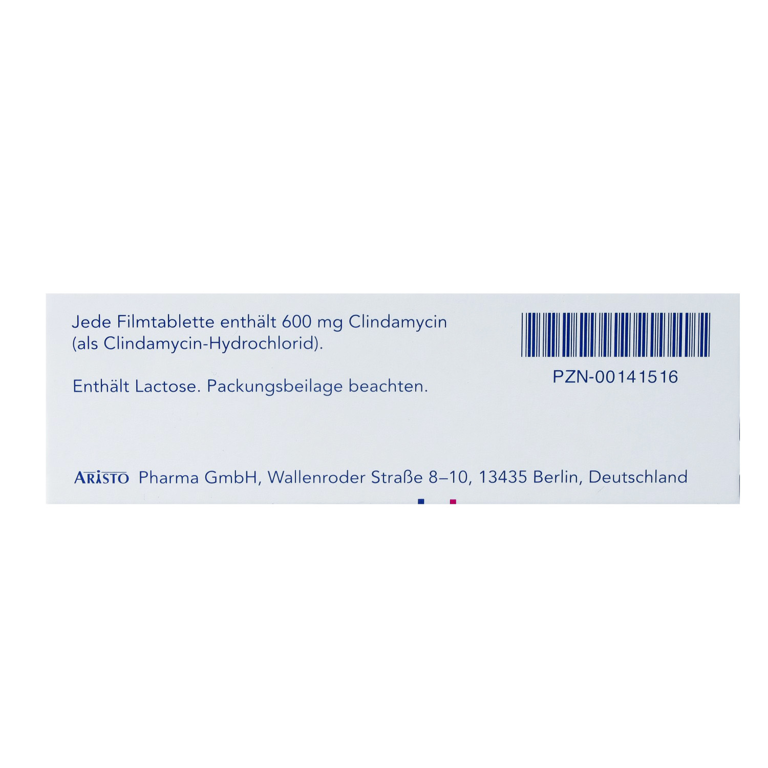 CLINDAMYCIN Aristo 600 mg Filmtabletten