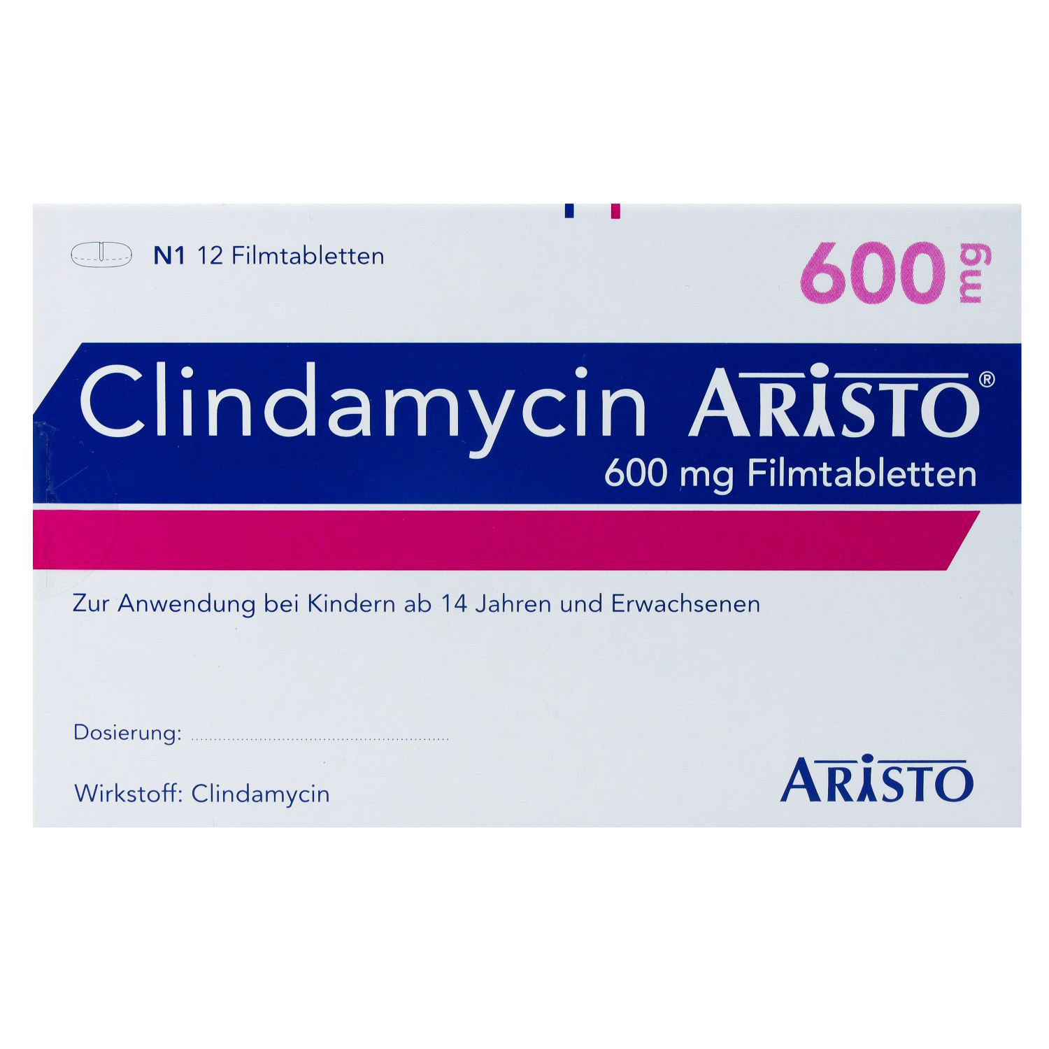 CLINDAMYCIN Aristo 600 mg Filmtabletten