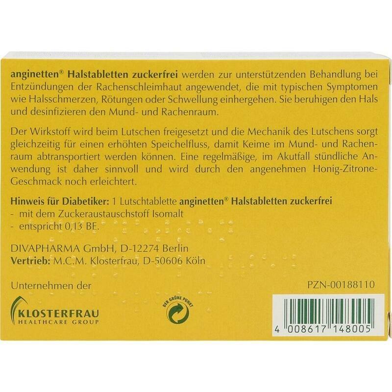 ANGINETTEN Halstabletten zuckerfrei