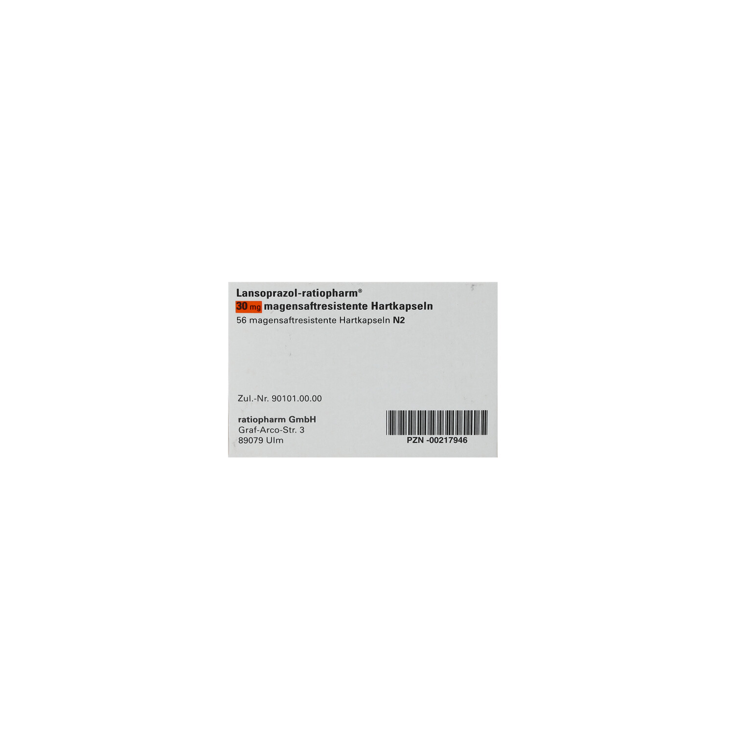 LANSOPRAZOL-ratiopharm 30 mg magensaftres.Hartkap.