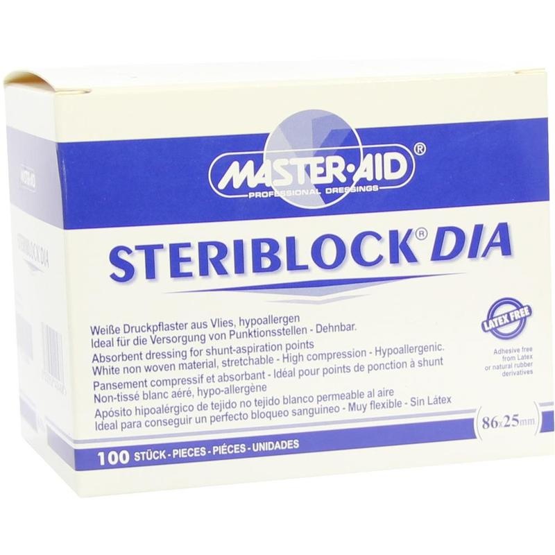 STERIBLOCK DIA 25x86 mm Kompressionspfl.ster.weiß