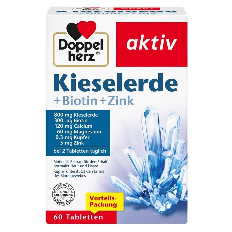 DOPPELHERZ Kieselerde+Biotin+Zink Tabletten
