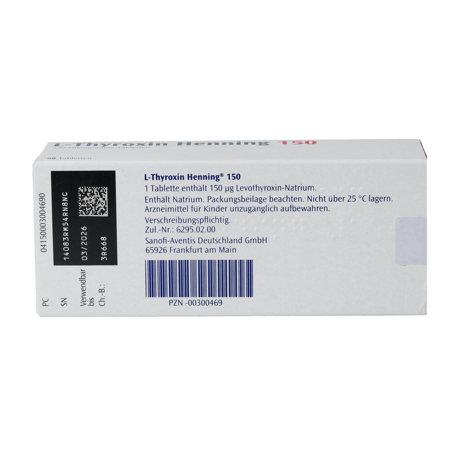 L-THYROXIN 150 Henning Tabl.i.Kalenderpack.