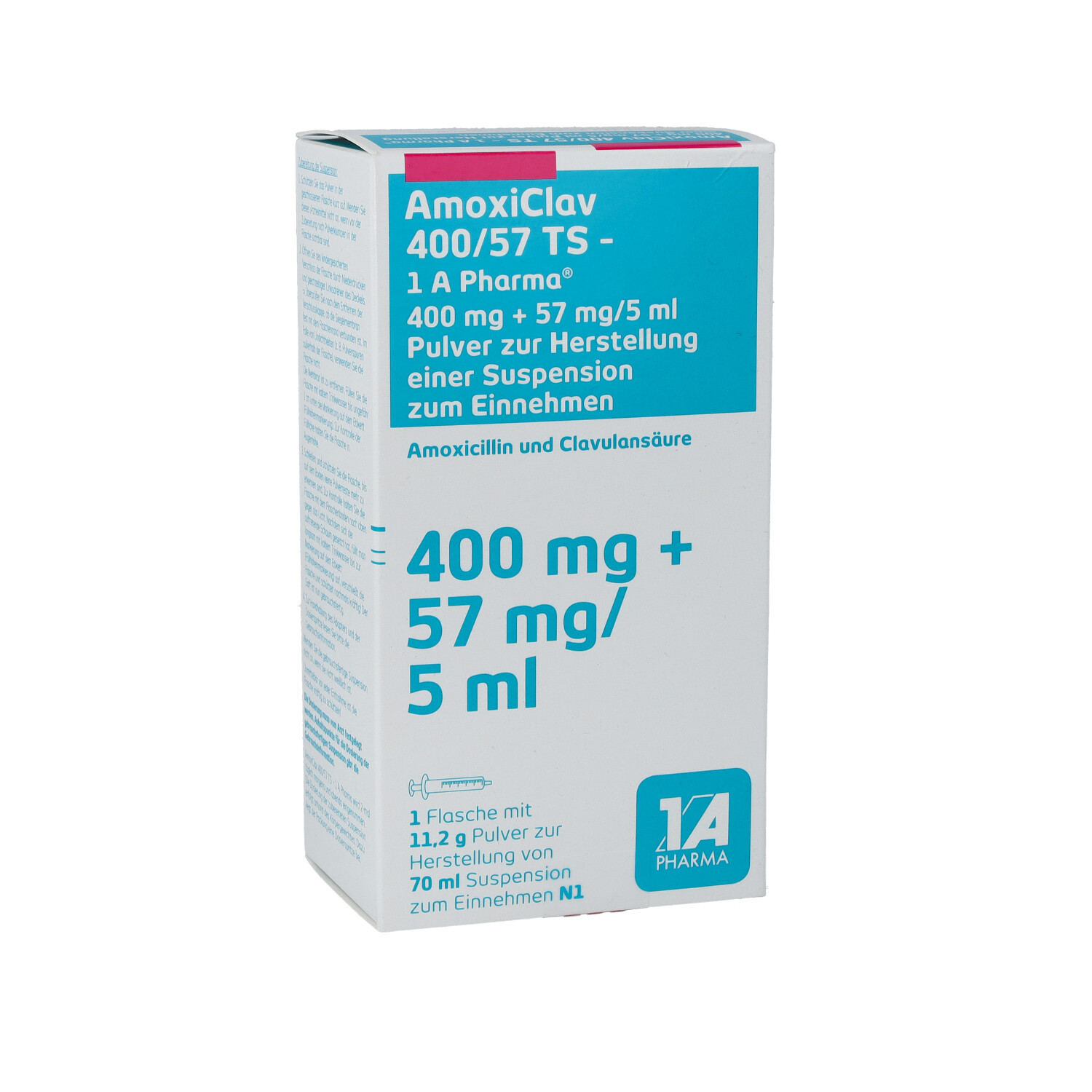 AMOXICLAV 400/57 TS-1A Pharma P.H.Susp.z.Einn.