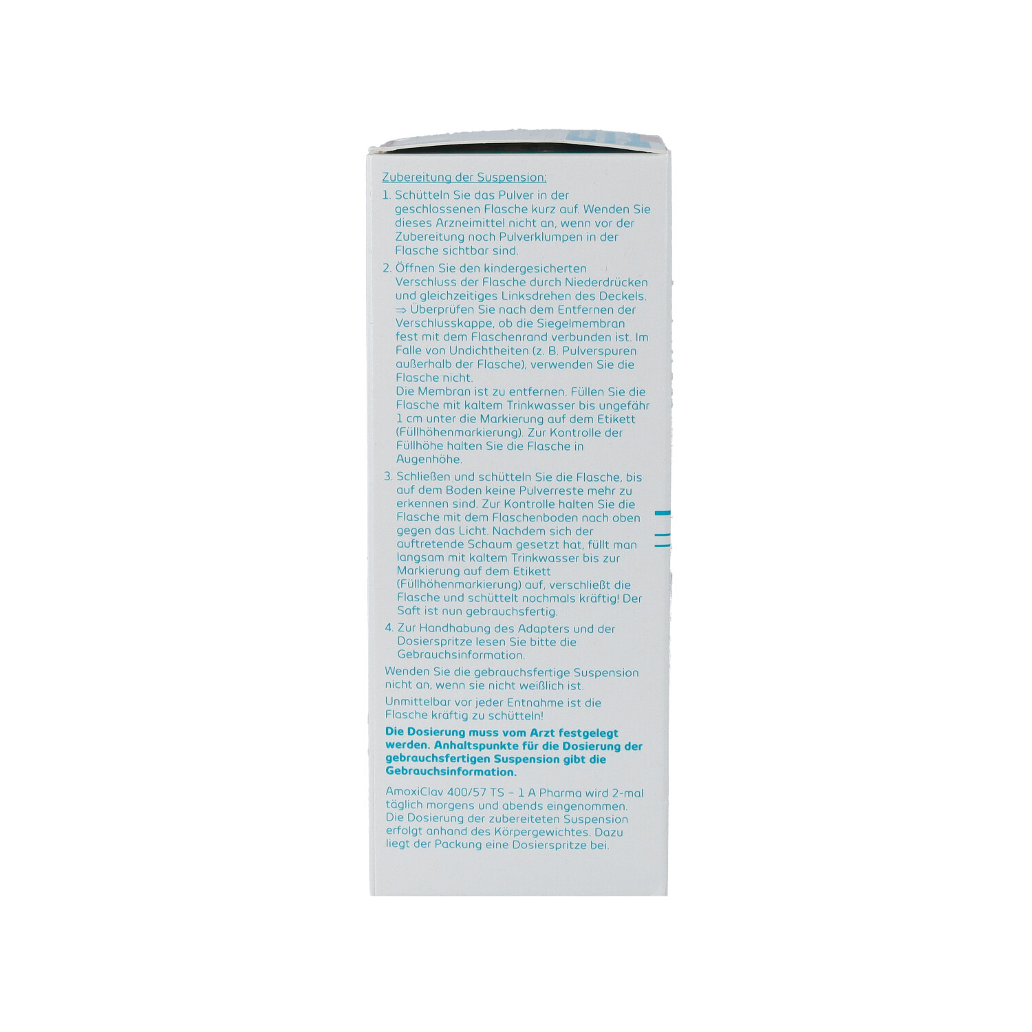 AMOXICLAV 400/57 TS-1A Pharma P.H.Susp.z.Einn.
