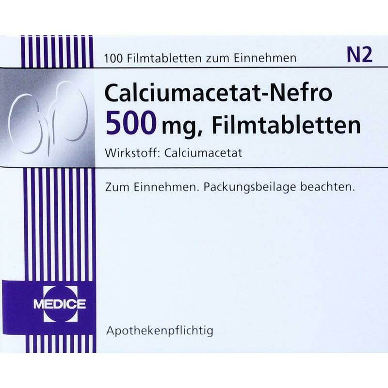 CALCIUMACETAT NEFRO 500 mg Filmtabletten