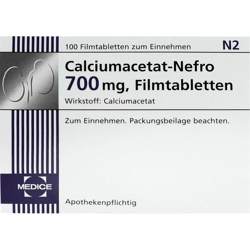 CALCIUMACETAT NEFRO 700 mg Filmtabletten