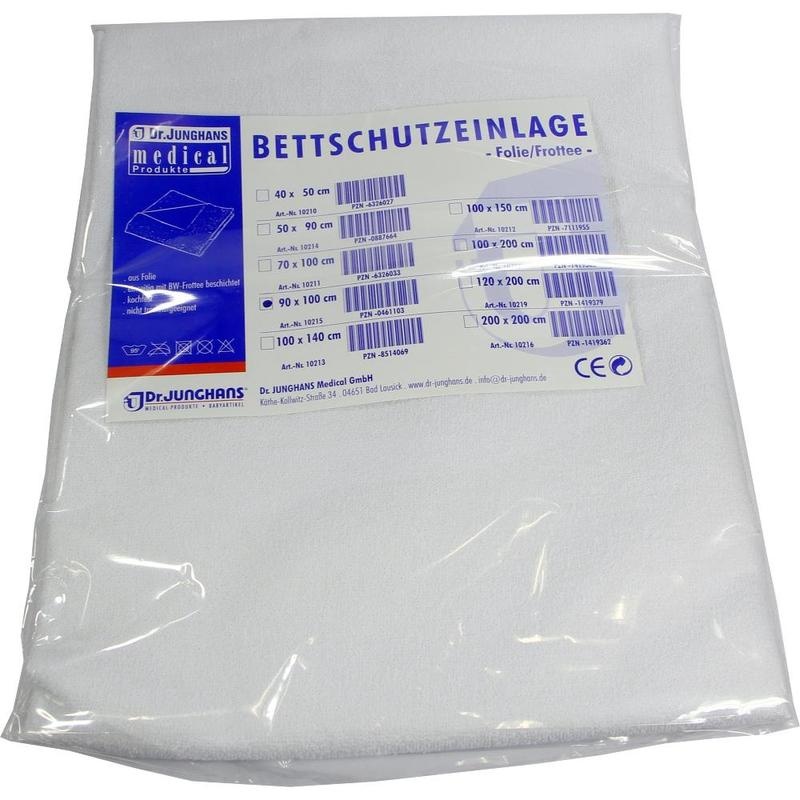 BETTSCHUTZEINLAGE Folie Frottee 90x100 cm