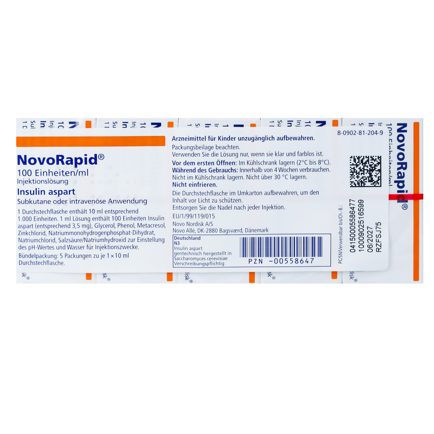 NOVORAPID 100 E/ml Injektionslösung i.e.Dsfl.