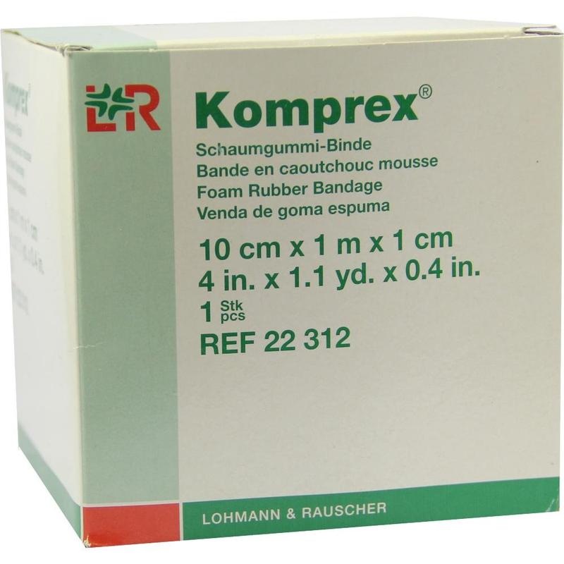 KOMPREX Schaumgummi Binde 10 cmx1 m Stärke 1 cm