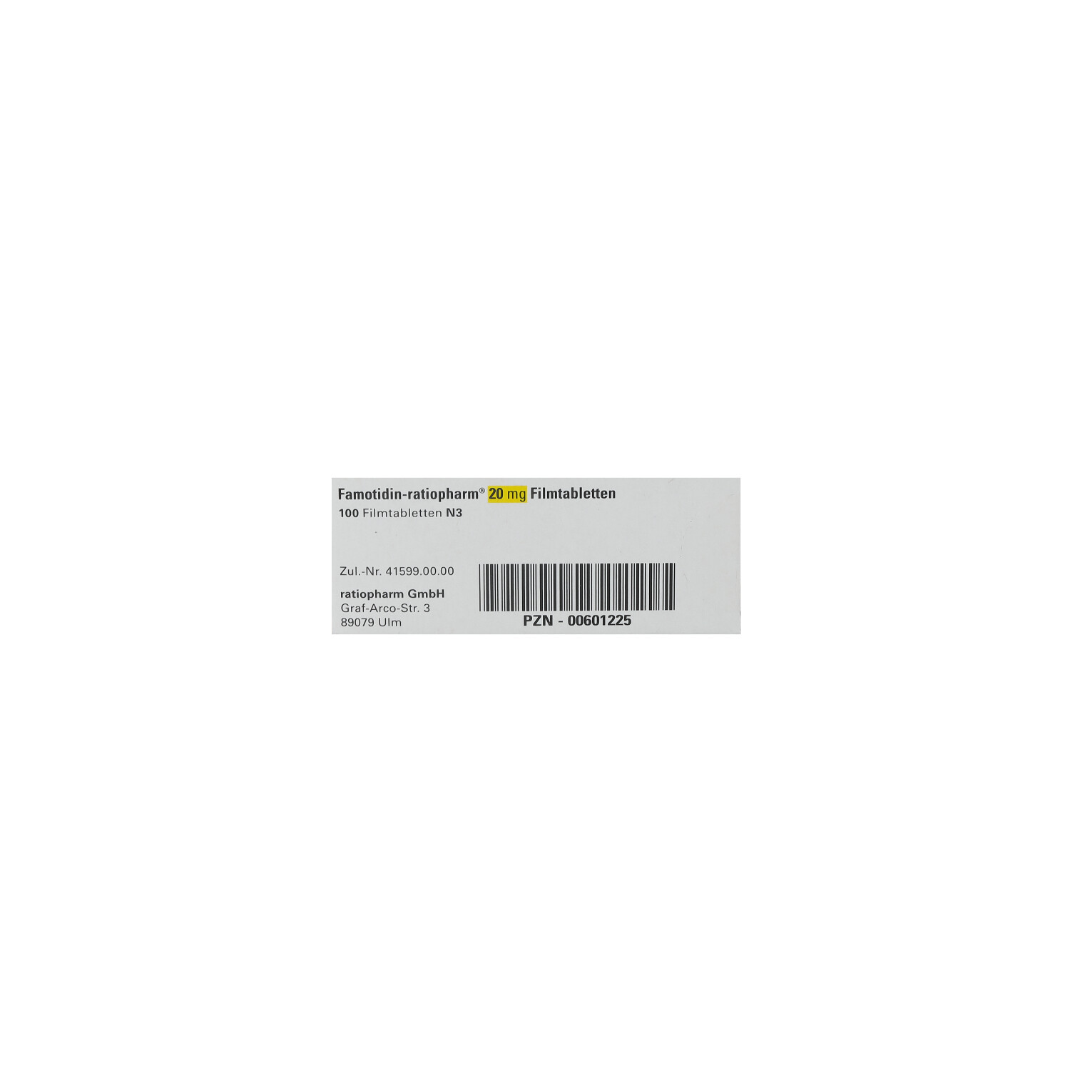 FAMOTIDIN-ratiopharm 20 mg Filmtabletten