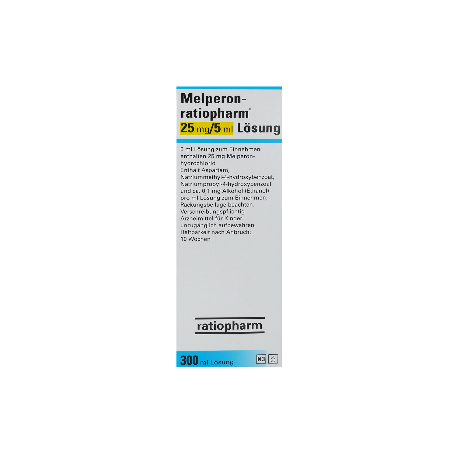 MELPERON-ratiopharm 25 mg/5 ml Lösung