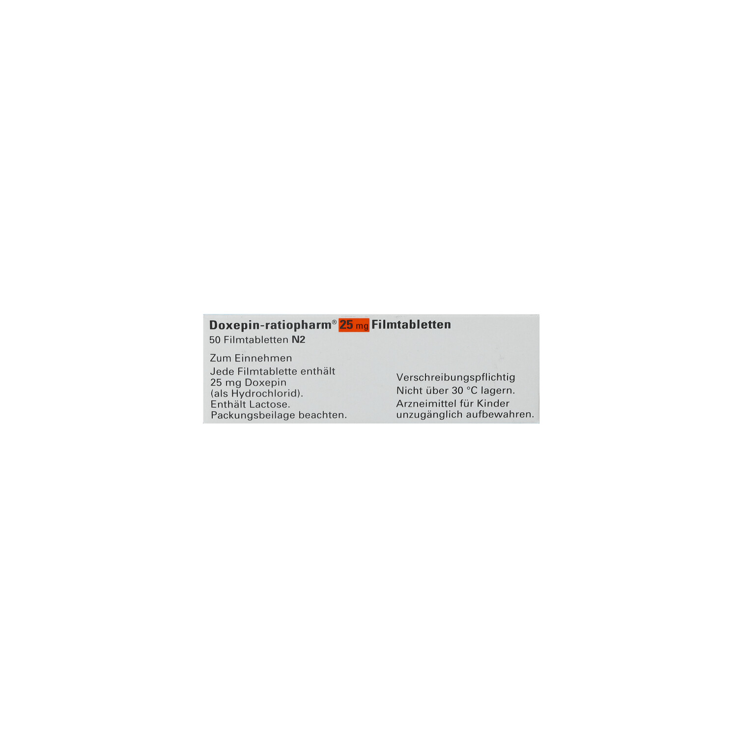 DOXEPIN-ratiopharm 25 mg Filmtabletten