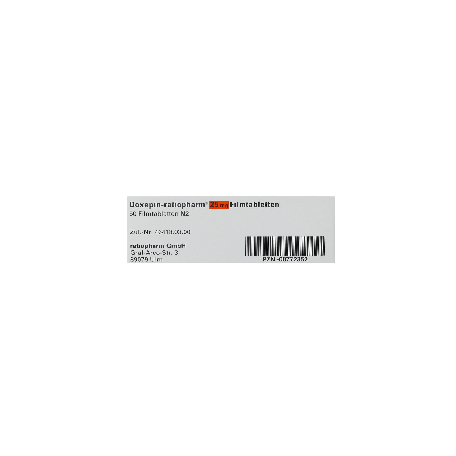 DOXEPIN-ratiopharm 25 mg Filmtabletten