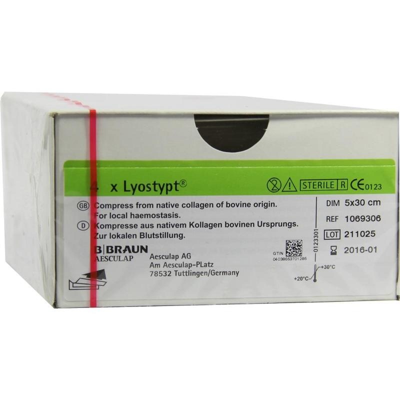 LYOSTYPT Kollagen Hämostypt.5x30cm Vlies