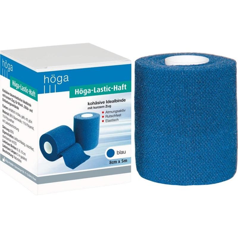 HÖGA-LASTIC-haft Binde 8 cmx5 m blau