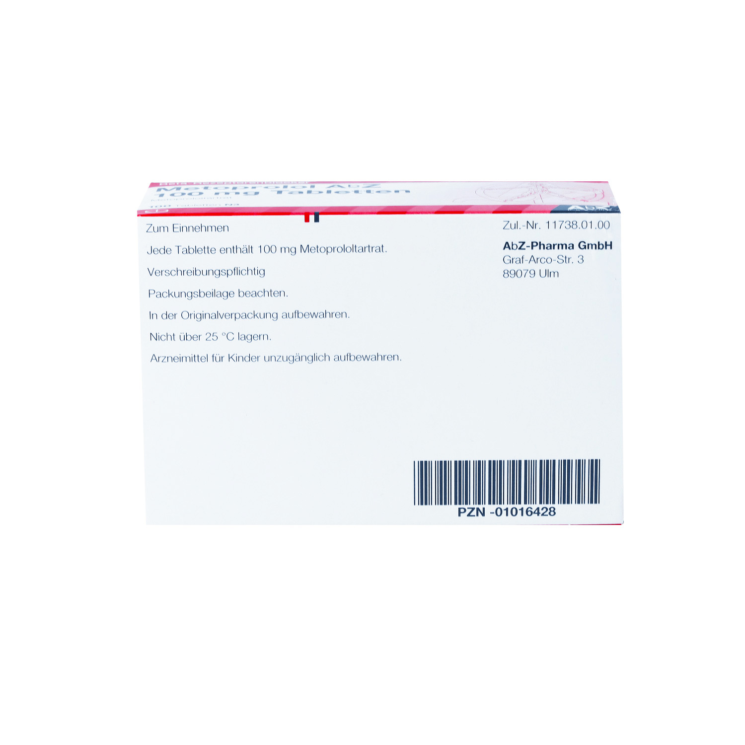 METOPROLOL AbZ 100 mg Tabletten