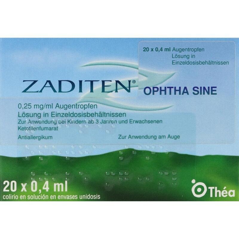 ZADITEN ophtha sine 0,25 mg/ml Augentr.Einzeldos.