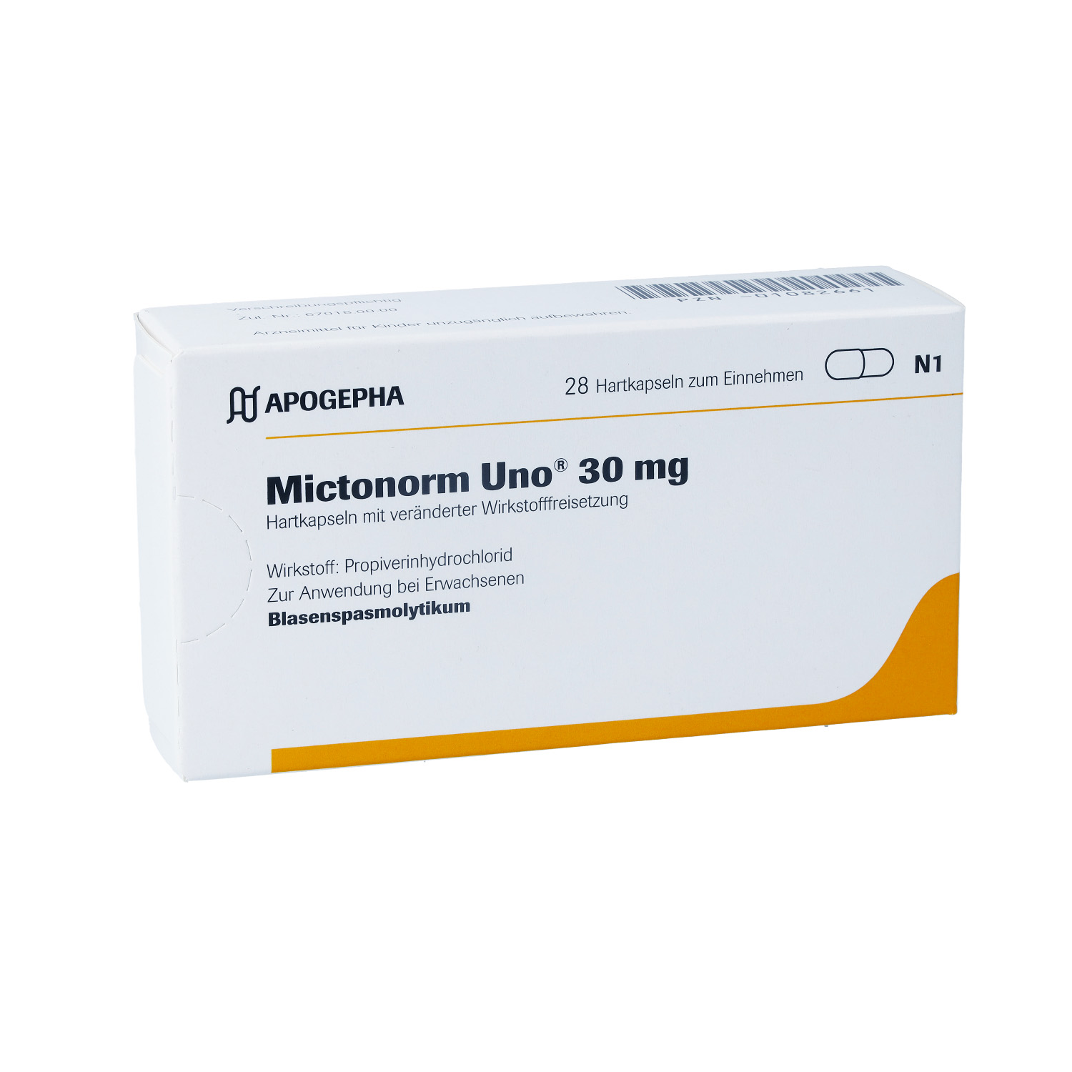 MICTONORM Uno 30 mg Hartk.m.veränd.Wirkst.-Frs.