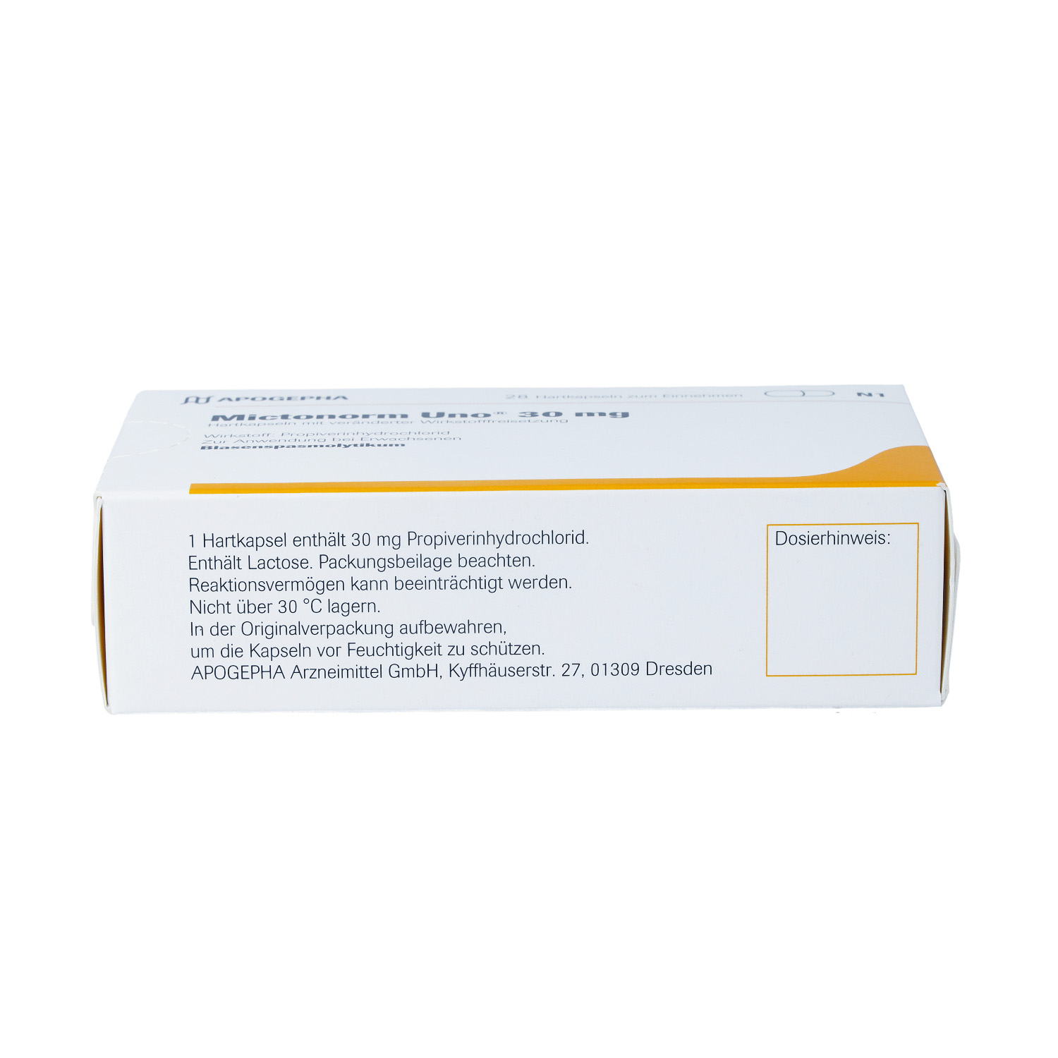 MICTONORM Uno 30 mg Hartk.m.veränd.Wirkst.-Frs.