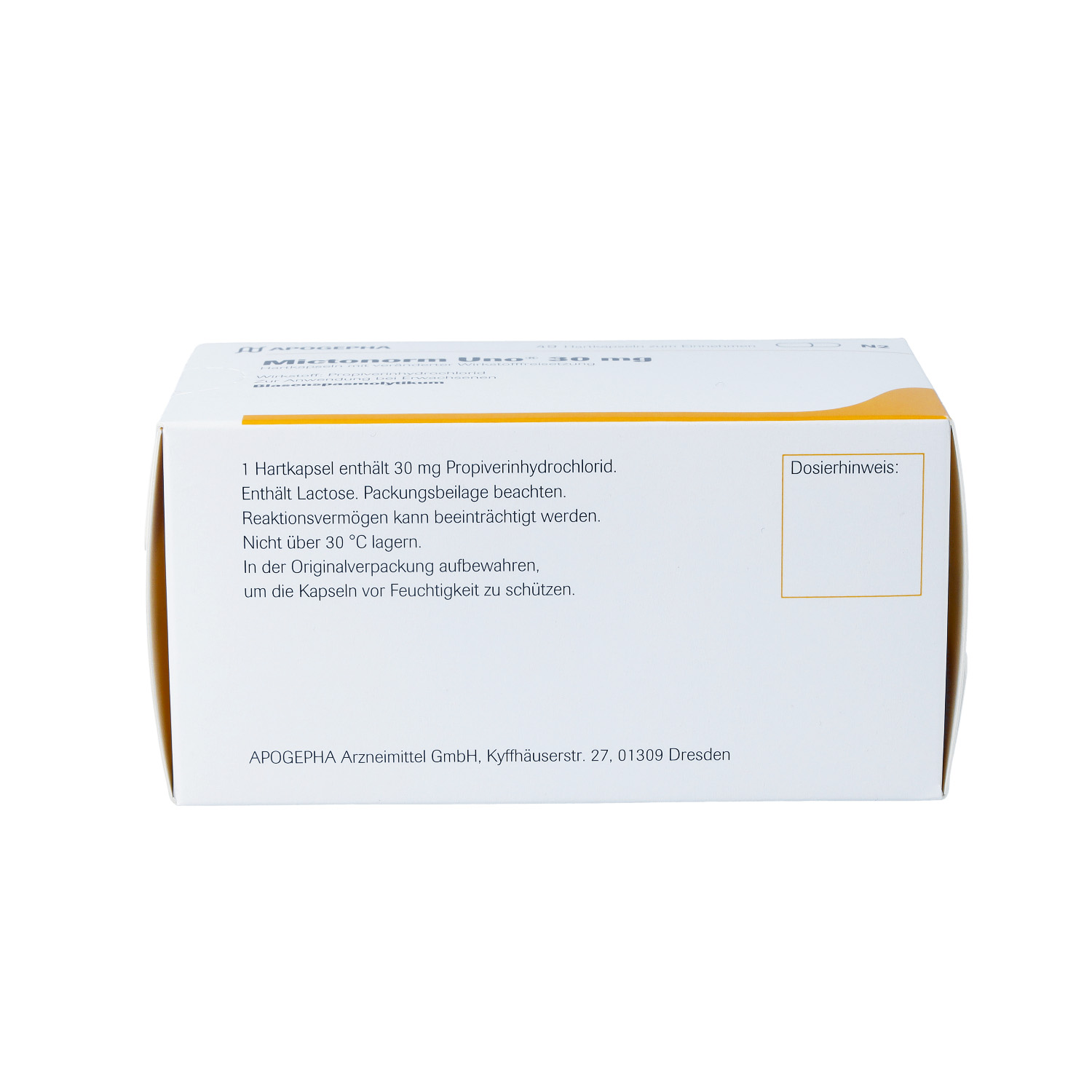 MICTONORM Uno 30 mg Hartk.m.veränd.Wirkst.-Frs.