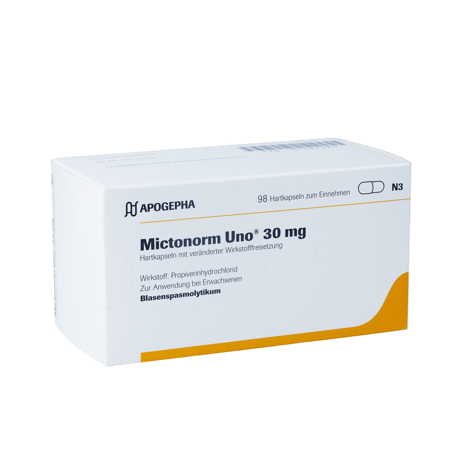 MICTONORM Uno 30 mg Hartk.m.veränd.Wirkst.-Frs.