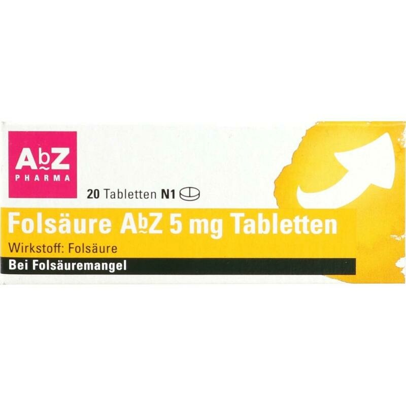 FOLSÄURE AbZ 5 mg Tabletten