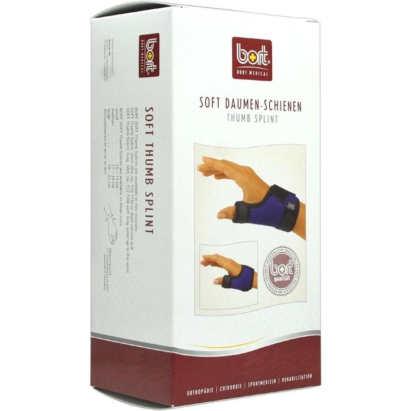 BORT Soft Daumenschiene kurz L blau