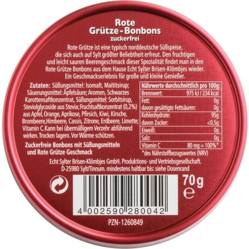 ECHT SYLTER Rote Grütze Bonbons zuckerfrei