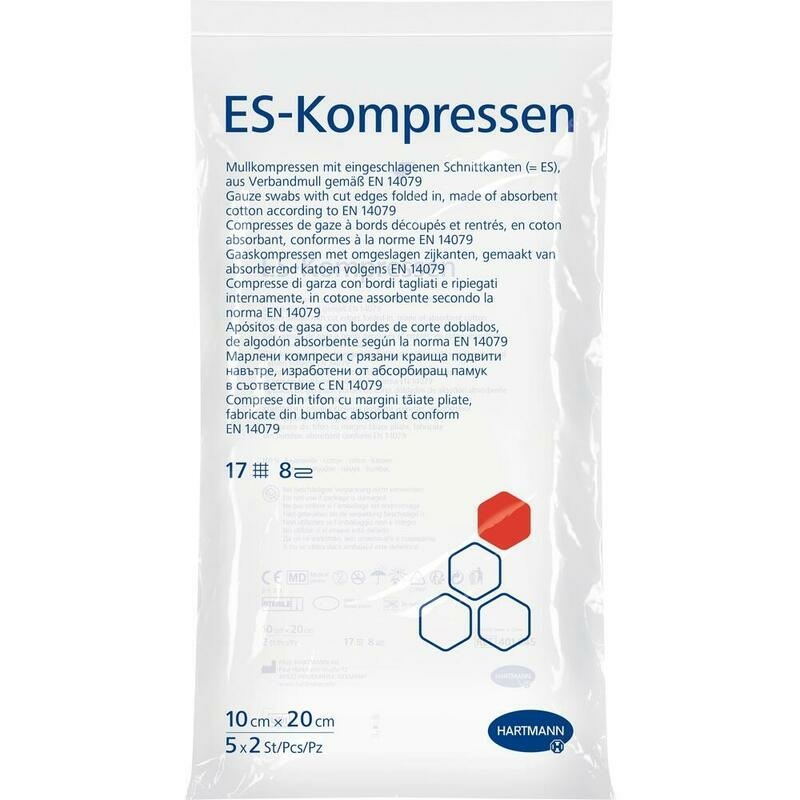 ES-KOMPRESSEN steril 10x20 cm 8fach