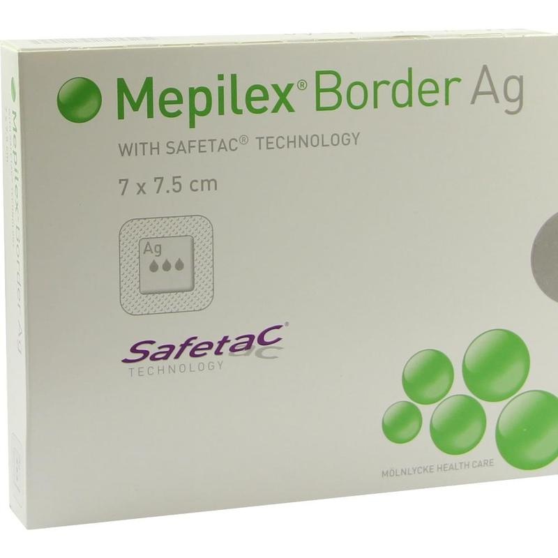 MEPILEX Border Ag Schaumverb.7x7,5 cm steril
