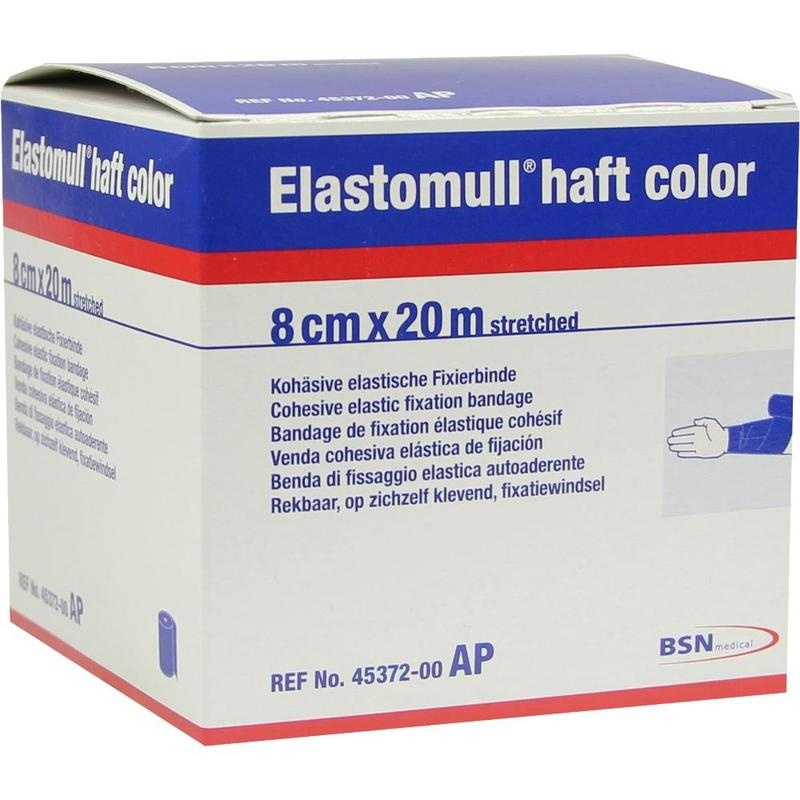 ELASTOMULL haft color 8 cmx20 m Fixierb.blau