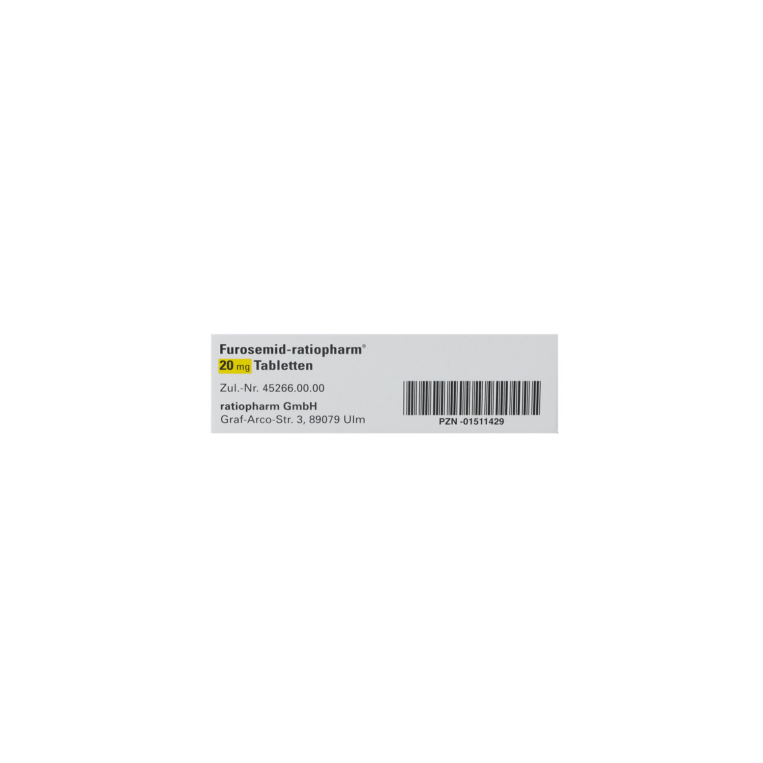 FUROSEMID-ratiopharm 20 mg Tabletten