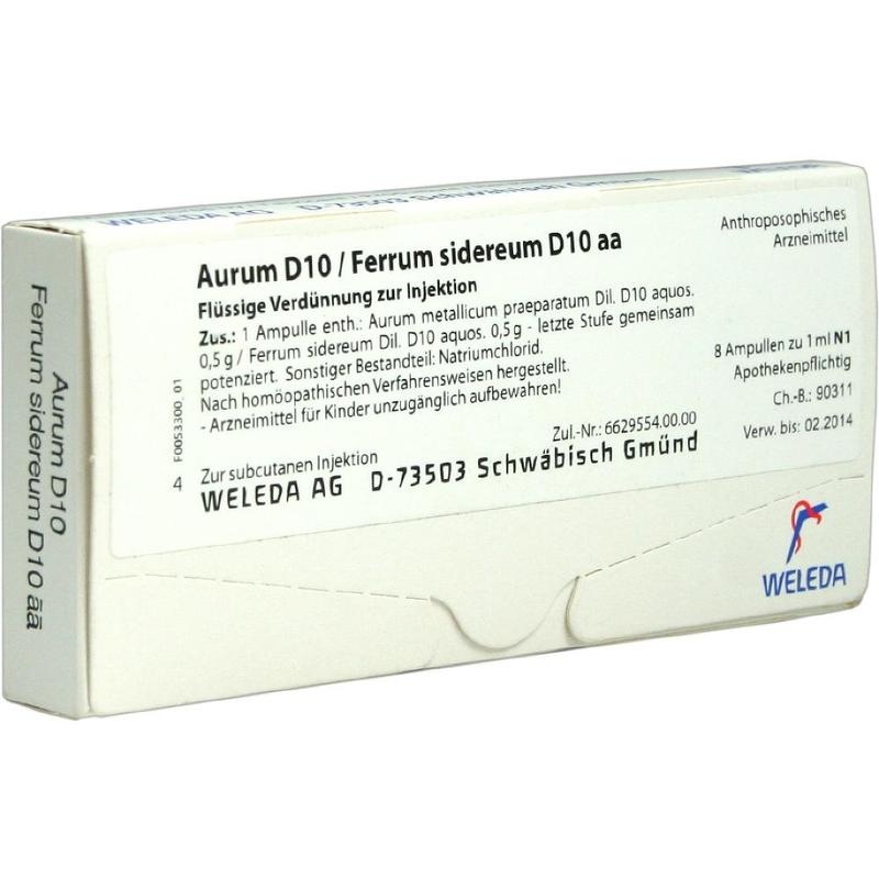 AURUM D 10/Ferrum sidereum D 10 aa Ampullen