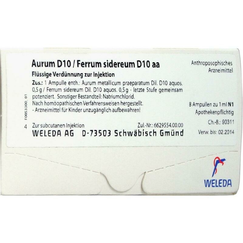 AURUM D 10/Ferrum sidereum D 10 aa Ampullen