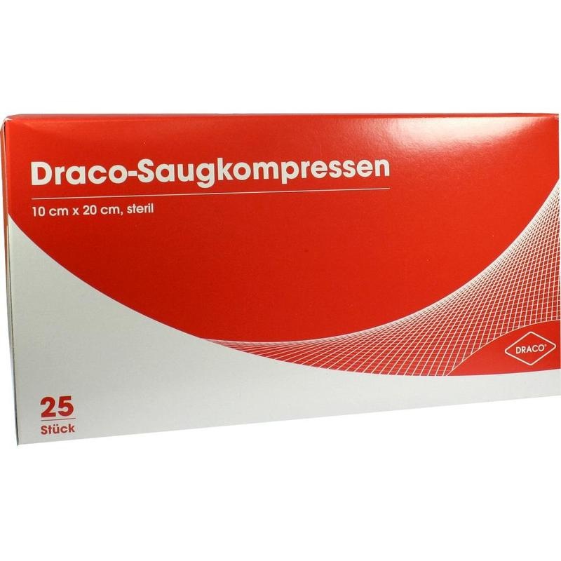 SAUGKOMPRESSEN steril 10x20 cm Draco