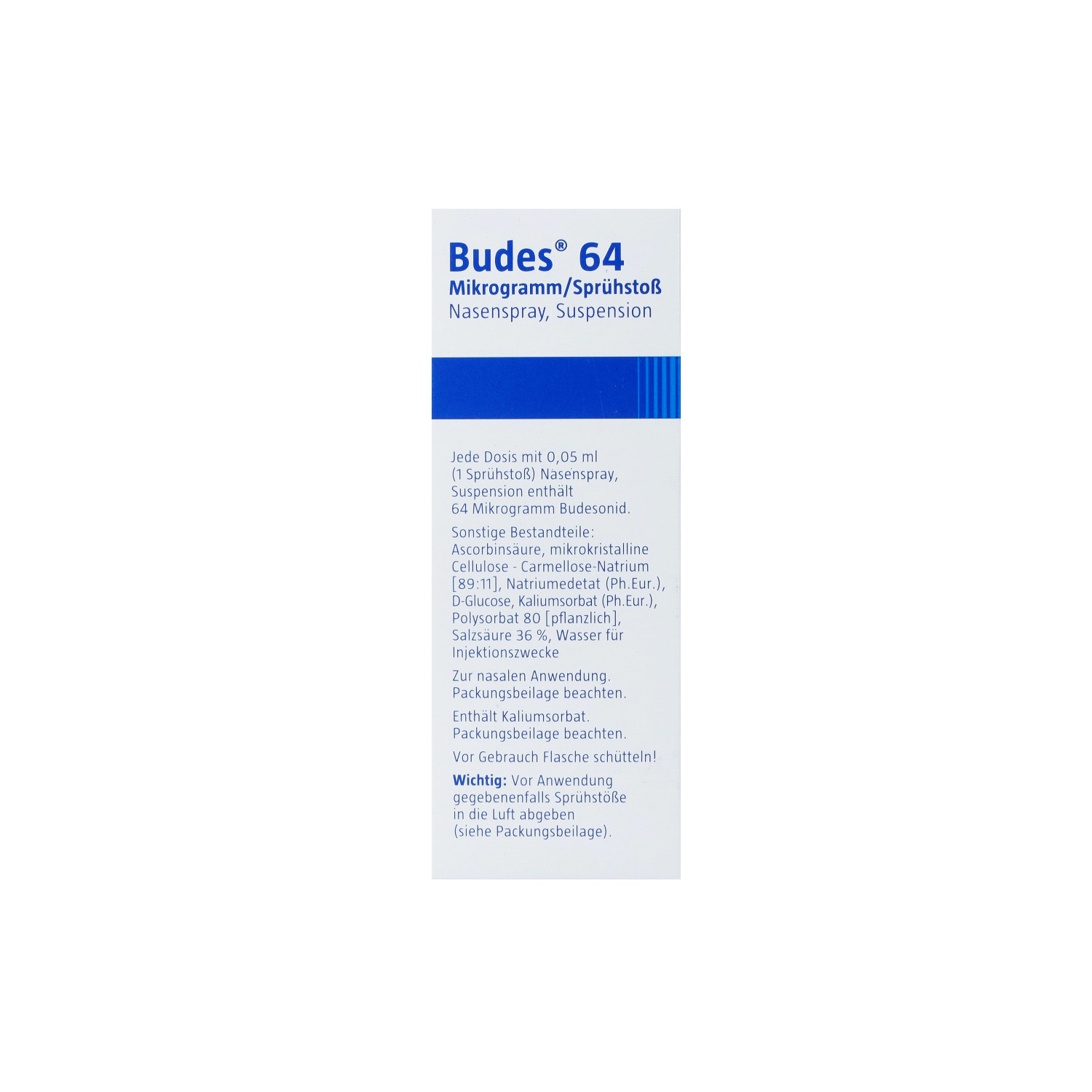 BUDES Nasenspray 64μg/Sprühstoß 120 ED