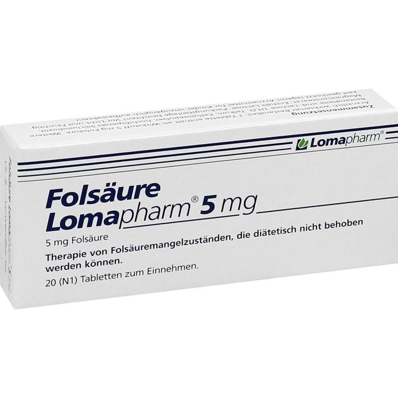 FOLSÄURE LOMAPHARM 5 mg Tabletten