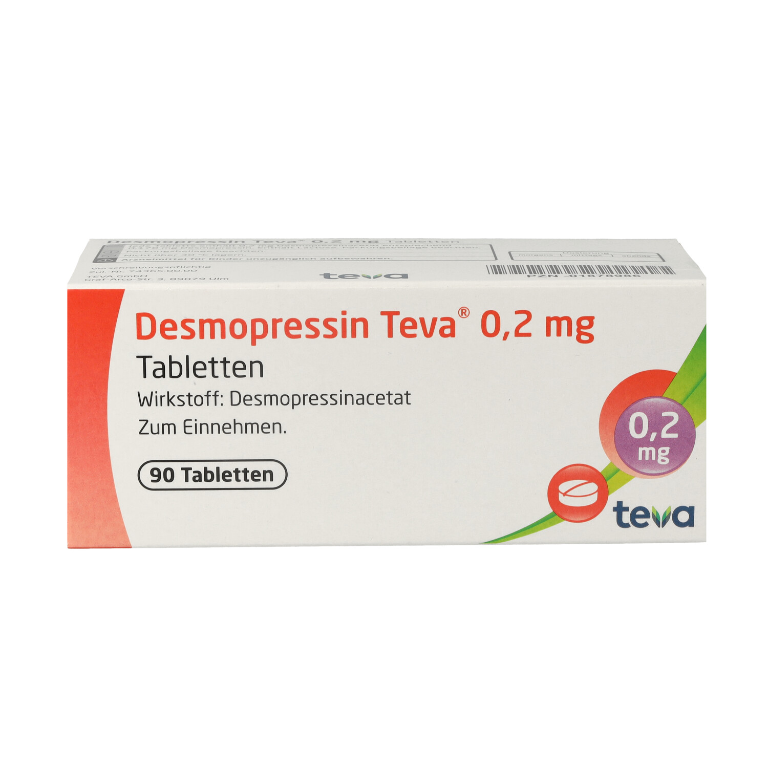 DESMOPRESSIN Teva 0,2 mg Tabletten