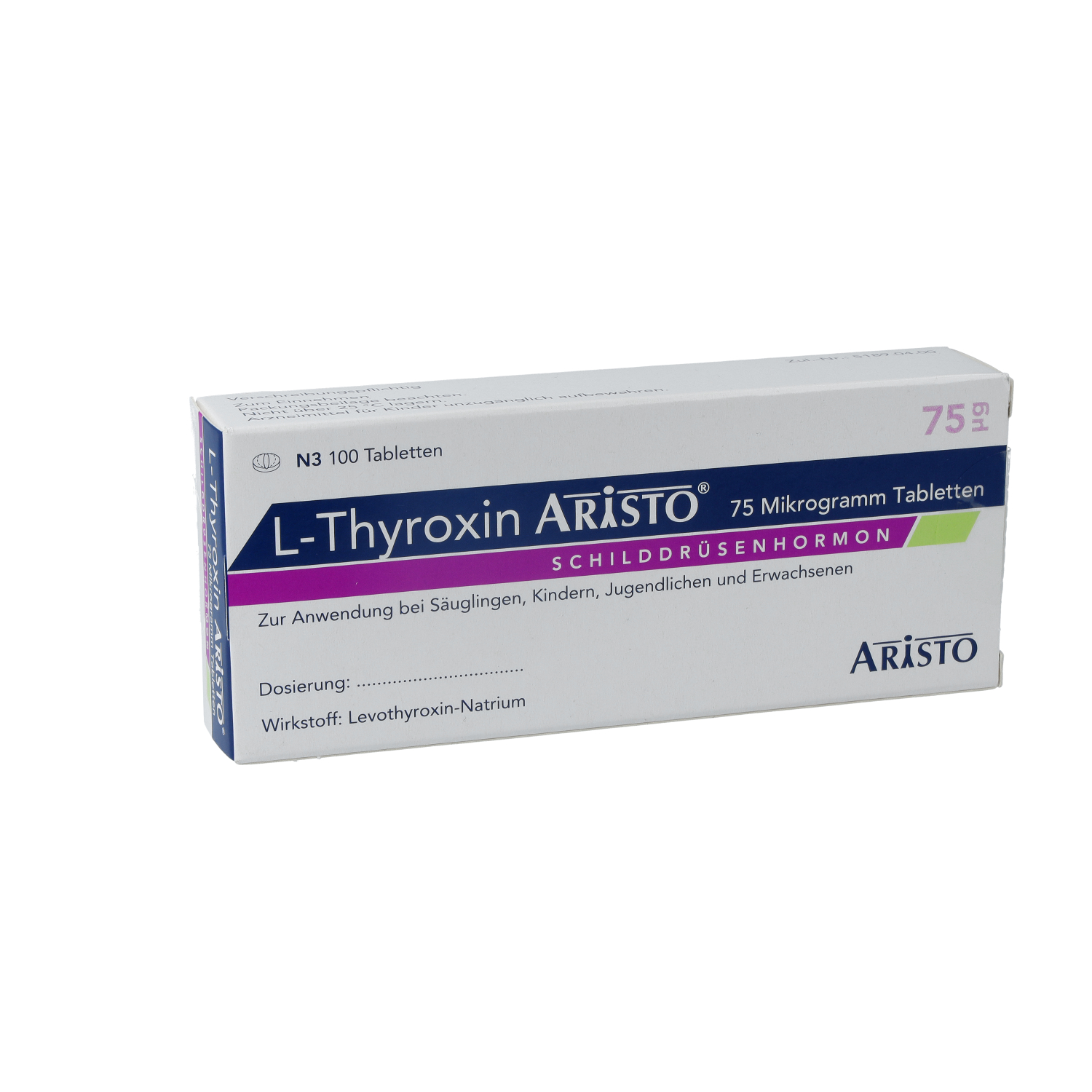 L-THYROXIN Aristo 75 Mikrogramm Tabletten