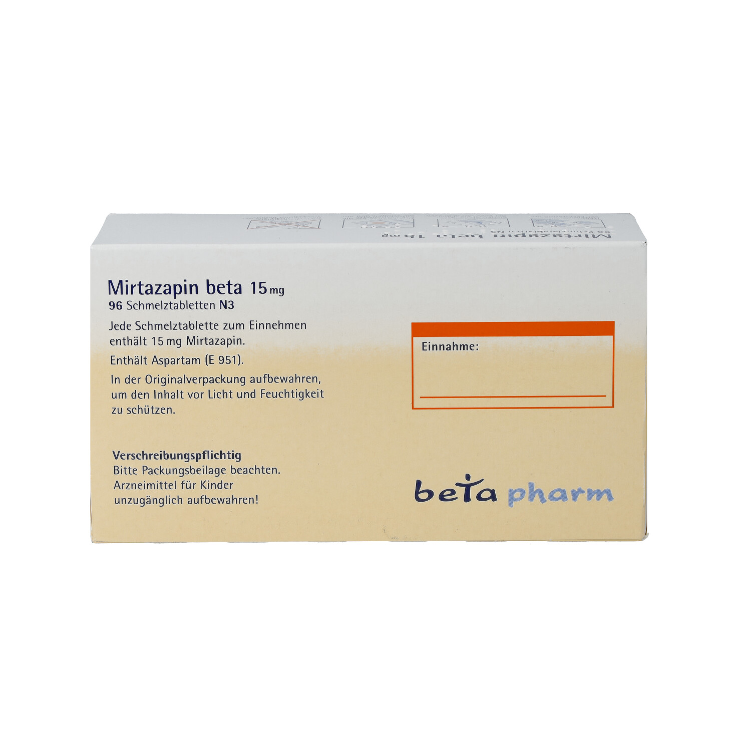 MIRTAZAPIN beta 15 mg Schmelztabletten